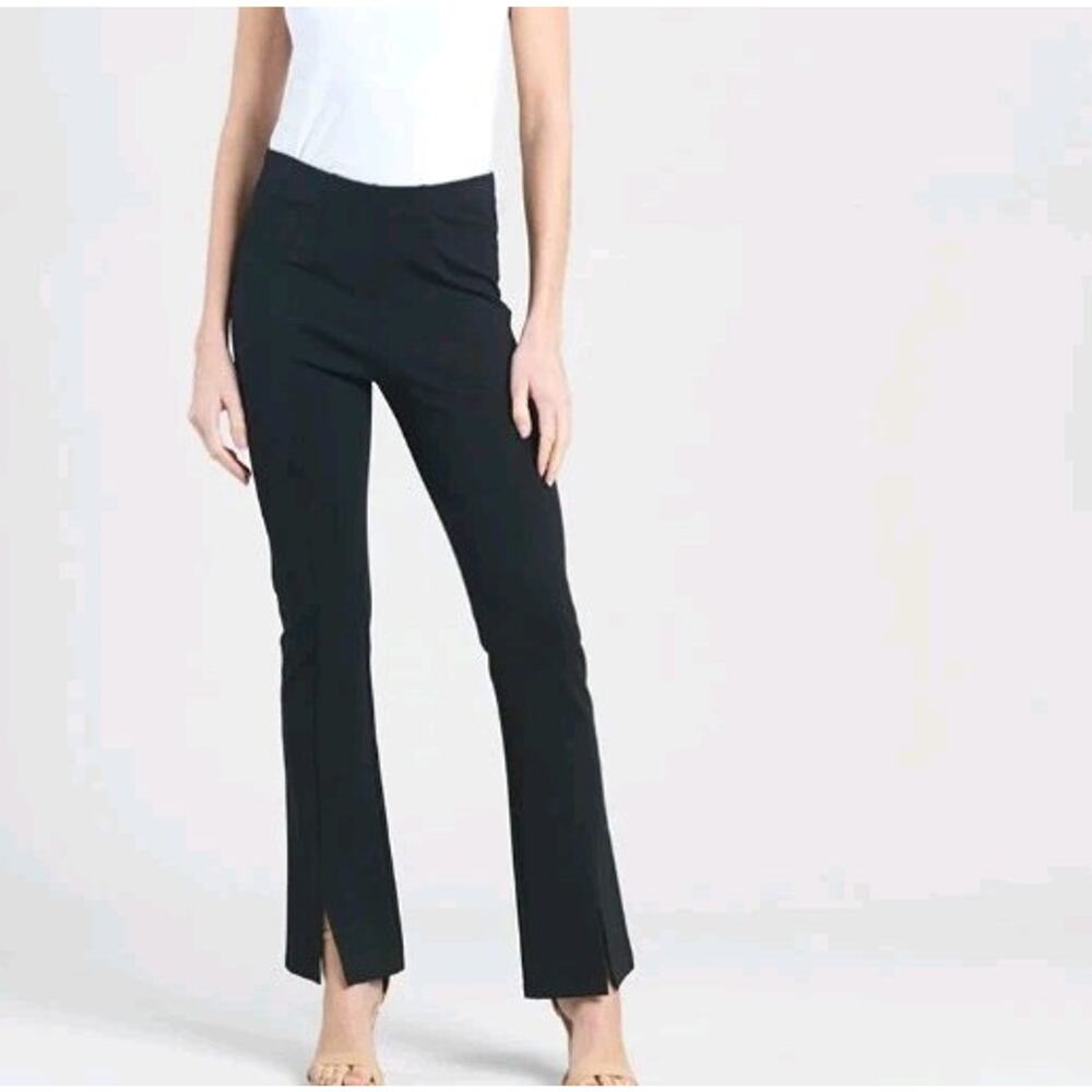 Urban Renewal UO flared Pants S Front Slit Black New Pull On comfort Stretch